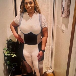 Stylish Black and White Two-Piece Outfit